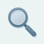 Grey-blue magnifying glass icon for Secure Folder
